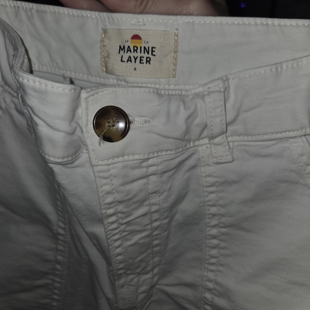 Marine Layer White Painters Cargo Pants